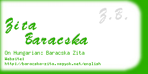 zita baracska business card